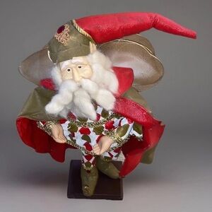 Fairy Santa Christmas‎ Jester Figure with Wings on Stand